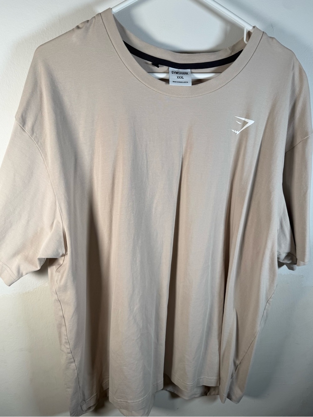 Gymshark Men's Sand Beige Short Sleeve Crewneck Tee